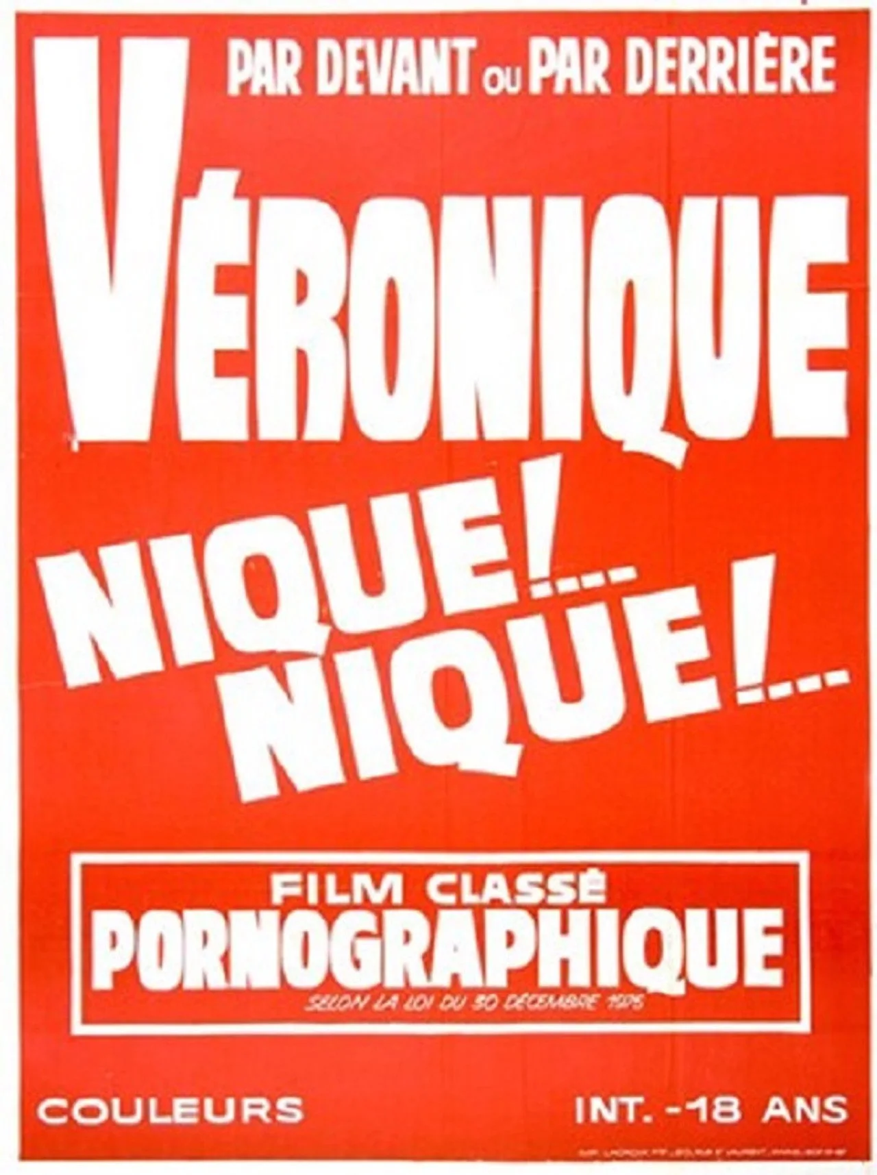 فيلم Véronique nique nique 1978 اون لاين للكبار فقط 1978
